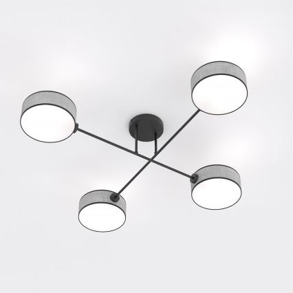 Накладна люстра MAGA 4xE14/10W/230V сіра