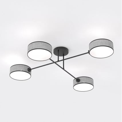 Накладна люстра MAGA 4xE14/10W/230V сіра