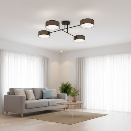 Накладна люстра MAGA 4xE14/10W/230V коричнева