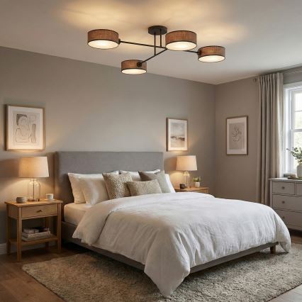 Накладна люстра MAGA 4xE14/10W/230V коричнева