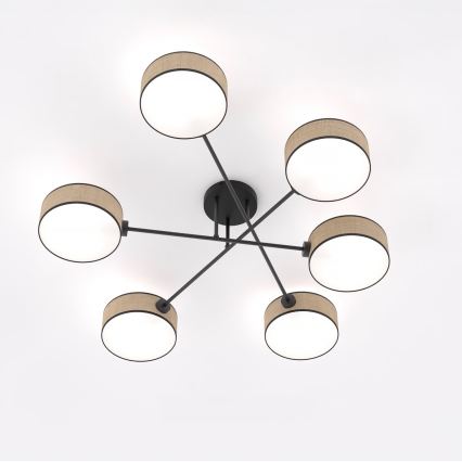 Накладна люстра MAGA 6xE14/10W/230V бежева