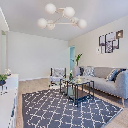 Накладна люстра MOON 6xE27/15W/230V кремова