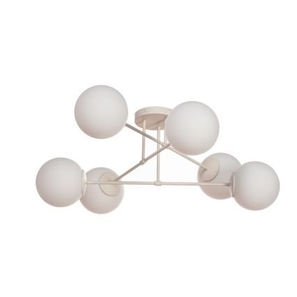 Накладна люстра MOON 6xE27/15W/230V кремова