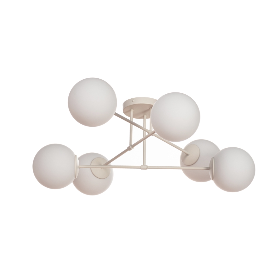 Накладна люстра MOON 6xE27/15W/230V кремова