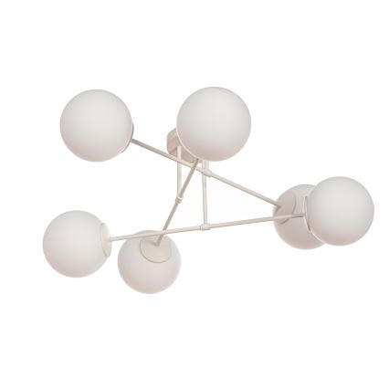 Накладна люстра MOON 6xE27/15W/230V кремова