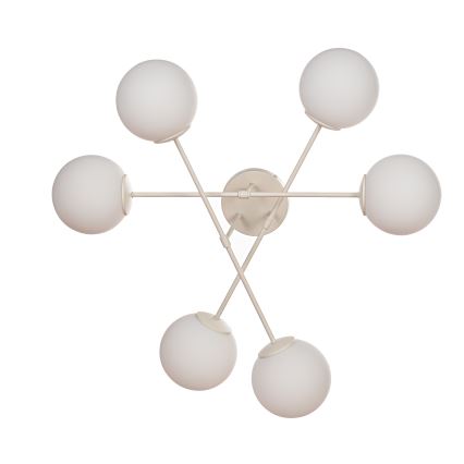 Накладна люстра MOON 6xE27/15W/230V кремова