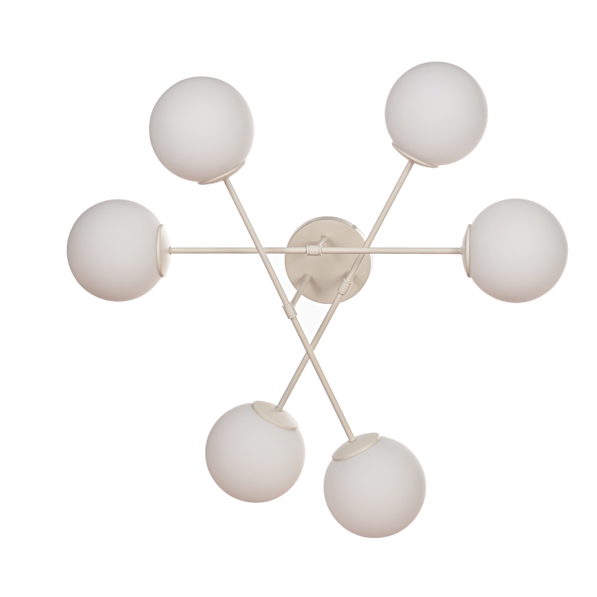 Накладна люстра MOON 6xE27/15W/230V кремова