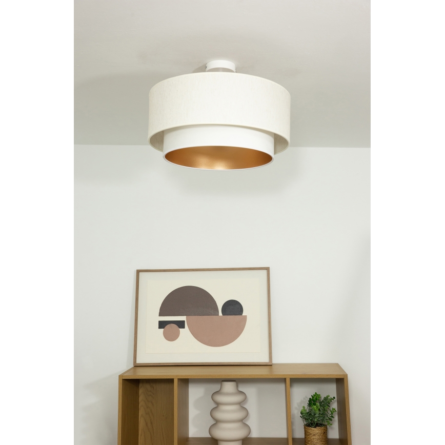 Накладна люстра NATIA 1xE27/60W/230V діам. 45 см біла