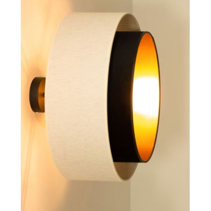 Накладна люстра NATIA 1xE27/60W/230V, діаметр 45 см, біла/чорна