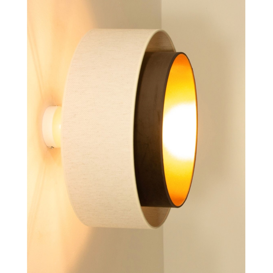 Накладна люстра NATIA 1xE27/60W/230V, діаметр 45 см, біла/коричнева