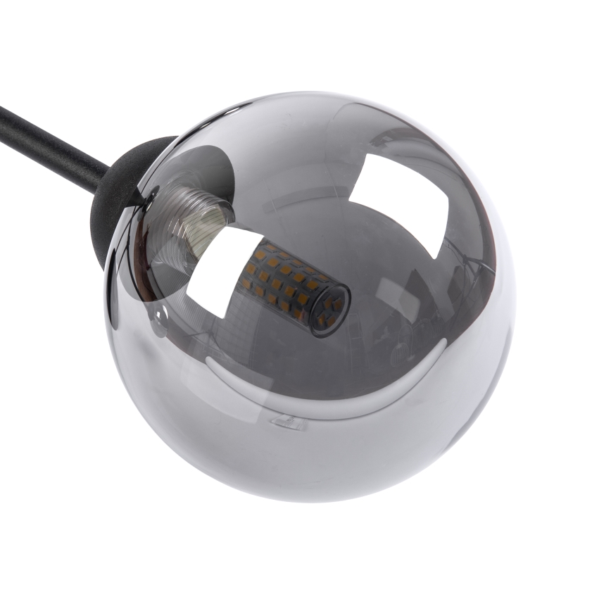 Накладна люстра OBSIDIAN 4xG9/10W/230V чорна/димчасто-сіра