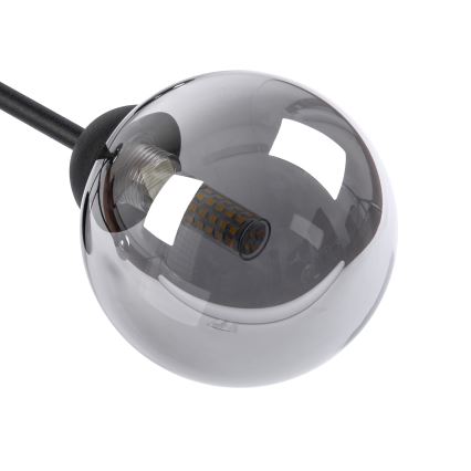 Накладна люстра OBSIDIAN 6xG9/10W/230V чорна/димчасто-сіра