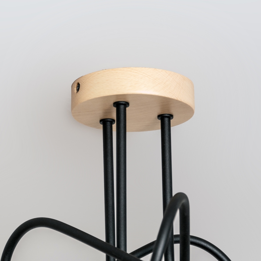 Накладна люстра OXFORD 3xE27/15W/230V сосна/чорна