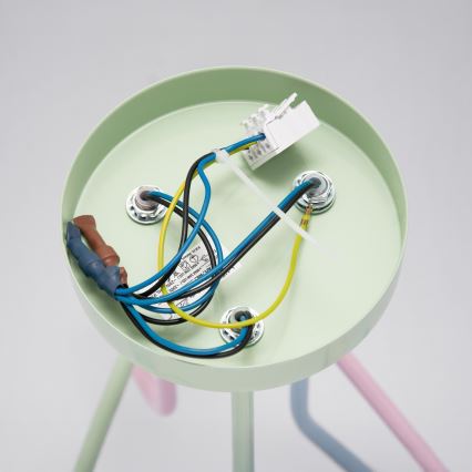 Накладна люстра OXFORD 3xE27/15W/230V зелена/рожева/синя