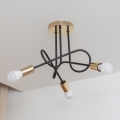 Накладна люстра OXFORD 3xE27/15W/230V золота/чорна