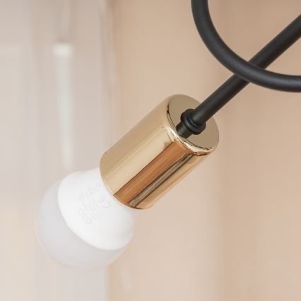 Накладна люстра OXFORD 3xE27/15W/230V золота/чорна