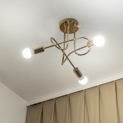 Накладна люстра OXFORD 3xE27/15W/230V золота
