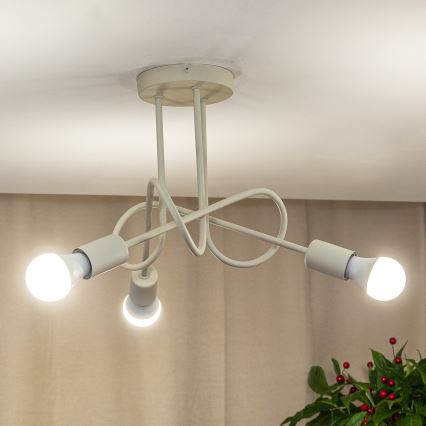 Накладна люстра OXFORD 3xE27/15W/230V кремова