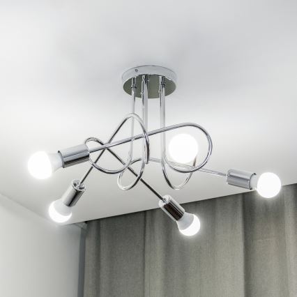 Накладна люстра OXFORD 5xE27/15W/230V, глянсовий хром