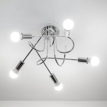 Накладна люстра OXFORD 5xE27/15W/230V, глянсовий хром