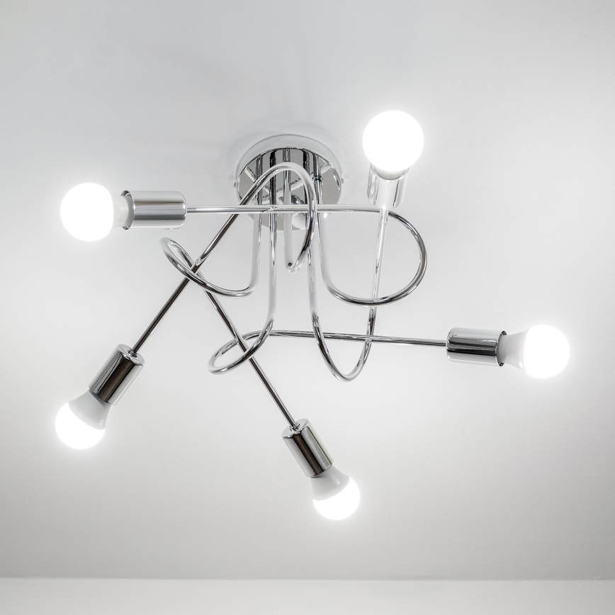 Накладна люстра OXFORD 5xE27/15W/230V, глянсовий хром