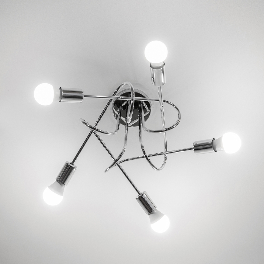 Накладна люстра OXFORD 5xE27/15W/230V, глянсовий хром