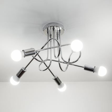 Накладна люстра OXFORD 5xE27/15W/230V, глянсовий хром