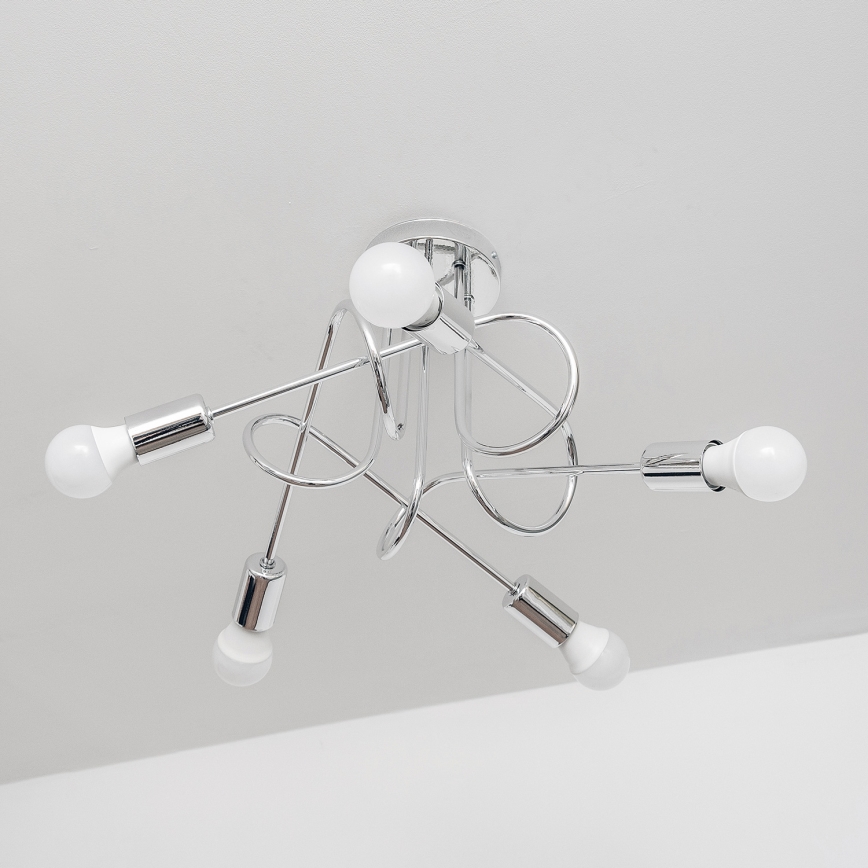 Накладна люстра OXFORD 5xE27/15W/230V, глянсовий хром