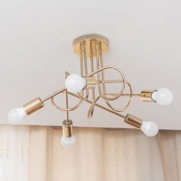 Накладна люстра OXFORD 5xE27/15W/230V золота