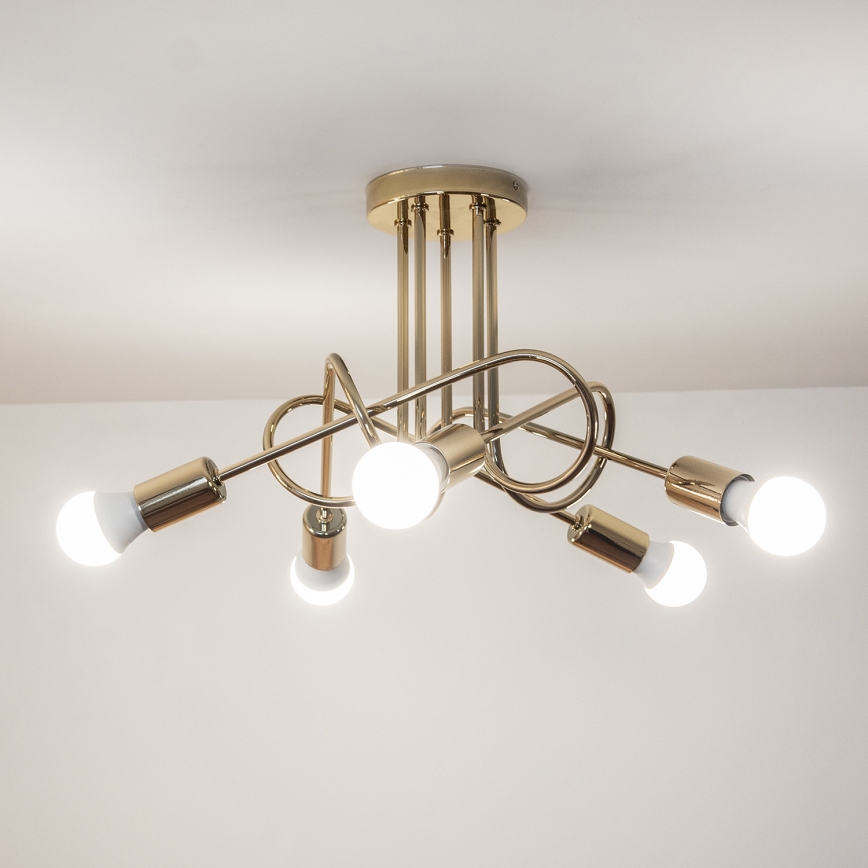 Накладна люстра OXFORD 5xE27/15W/230V золота