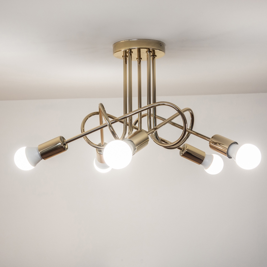 Накладна люстра OXFORD 5xE27/15W/230V золота