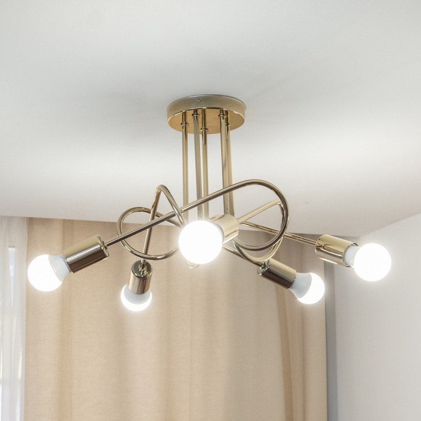Накладна люстра OXFORD 5xE27/15W/230V золота