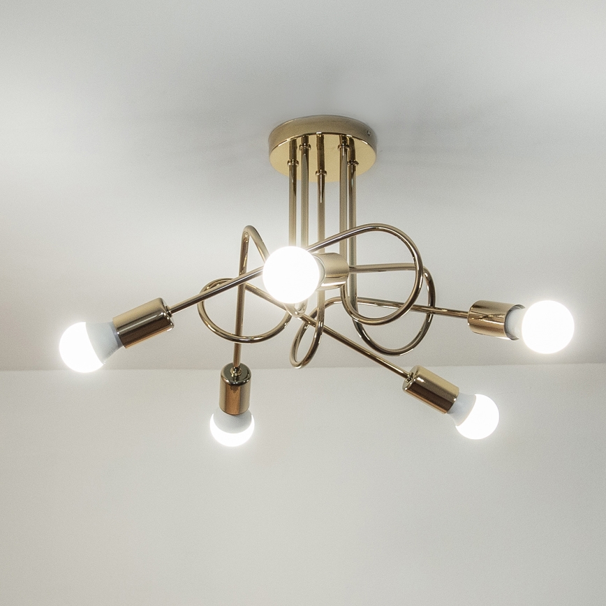 Накладна люстра OXFORD 5xE27/15W/230V золота