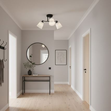 Накладна люстра PAFOS 3xE27/15W/230V чорна