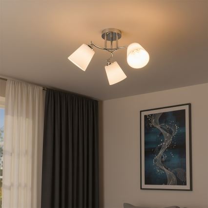 Накладна люстра PAFOS 3xE27/15W/230V глянцевий хром