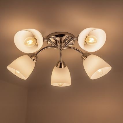 Накладна люстра PORTOS 5xE14/10W/230V глянсовий хром