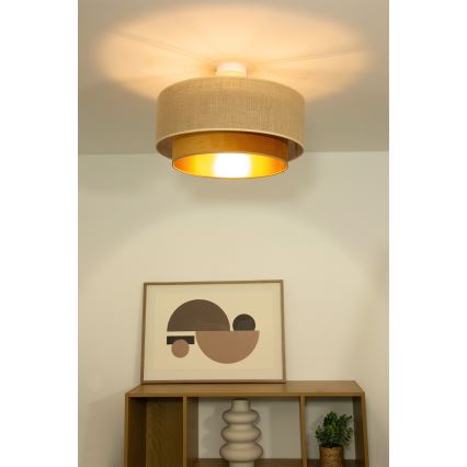 Накладна люстра SARTA 1xE27/60W/230V, діаметр 45 см, мідна/джут