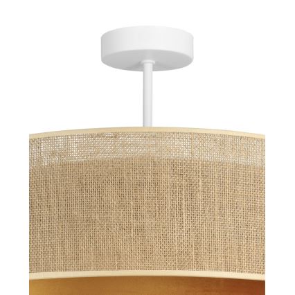 Накладна люстра SARTA 1xE27/60W/230V, діаметр 45 см, мідна/джут