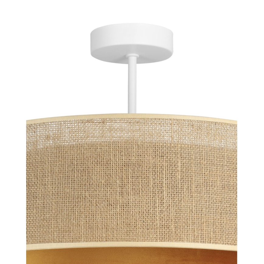 Накладна люстра SARTA 1xE27/60W/230V, діаметр 45 см, мідна/джут