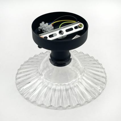 Накладна люстра TRISH 1xE27/15W/230V чорна/прозора