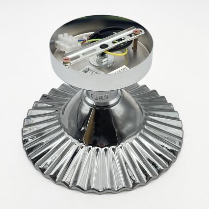 Накладна люстра TRISH 1xE27/15W/230V глянцевий хром/димчасто-чорна