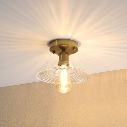 Накладна люстра TRISH 1xE27/15W/230V золота/прозора
