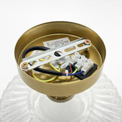 Накладна люстра TRISH 1xE27/15W/230V золота/прозора