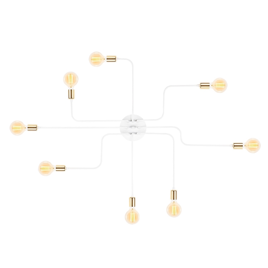 Накладна люстра TRUVA 8xE27/40W/230V біла/золота
