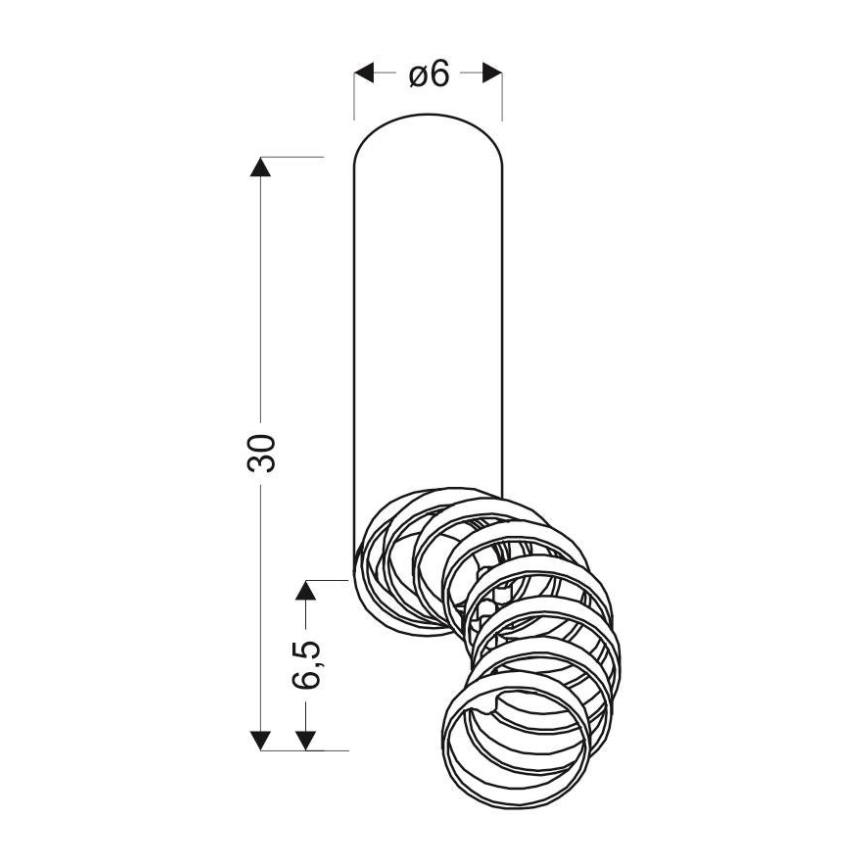 Накладна люстра TUBA 1xGU10/50W/230V чорна