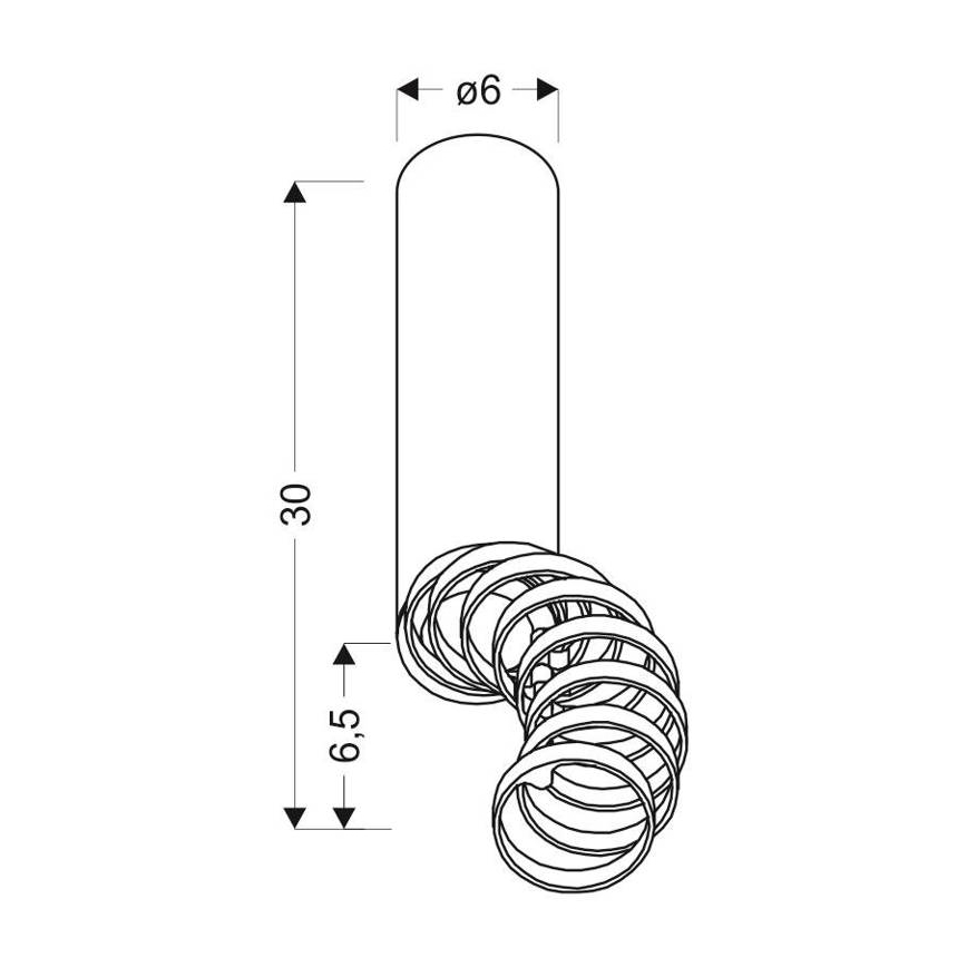 Накладна люстра TUBA 1xGU10/50W/230V чорна