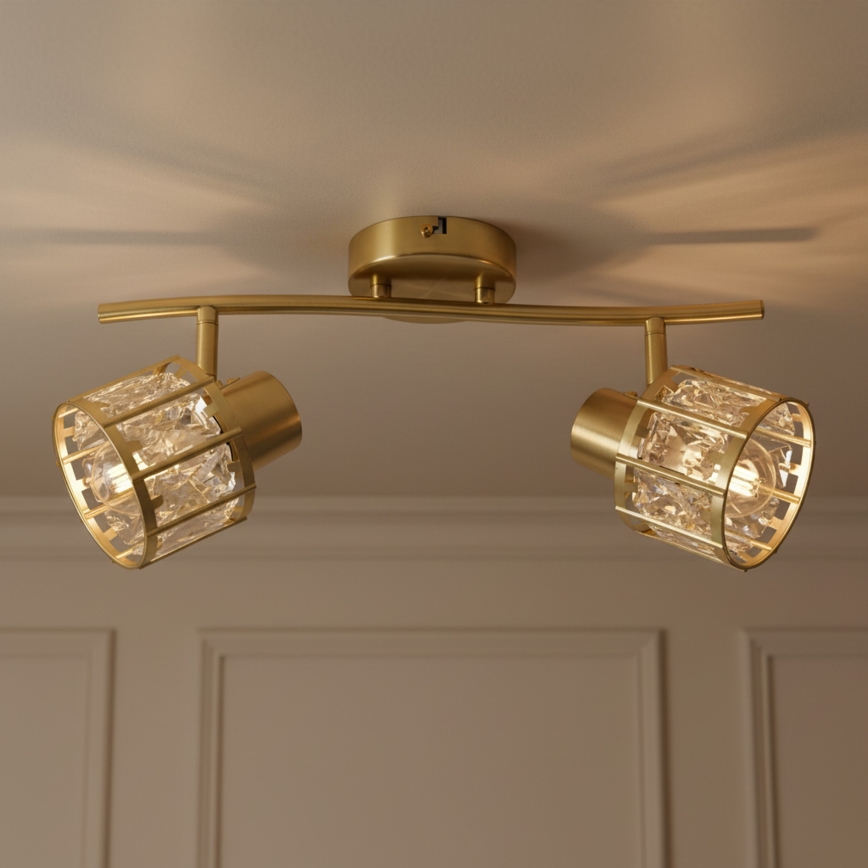 Накладна люстра ZAHARA 2xE27/10W/230V, золота