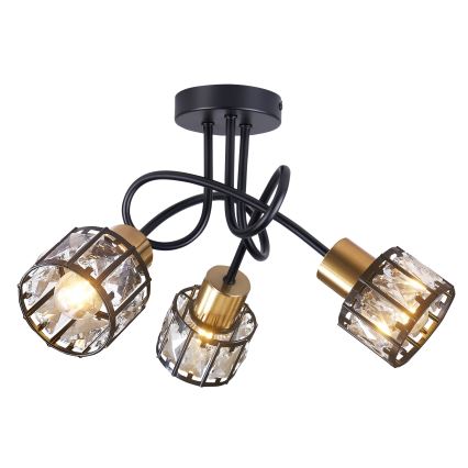 Накладна люстра ZAHARA 3xE27/10W/230V чорна
