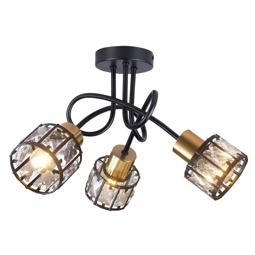 Накладна люстра ZAHARA 3xE27/10W/230V чорна