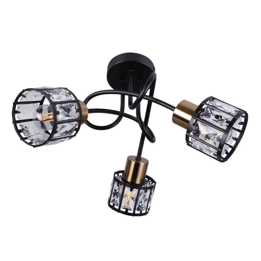 Накладна люстра ZAHARA 3xE27/10W/230V чорна